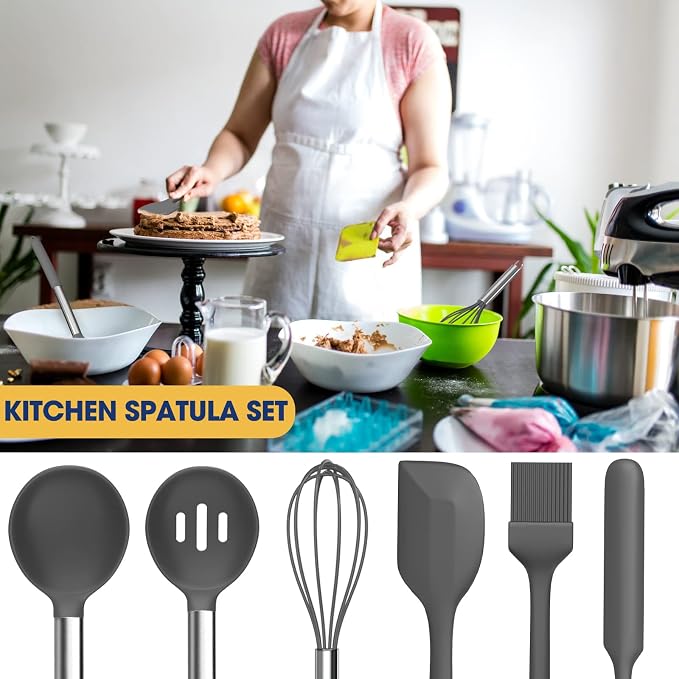 Silicone Cooking Utensil Set, Fungun Non-stick Kitchen Utensil 24 Pcs Cooking - Image 6