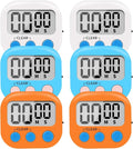 6 Pack Small Digital Kitchen Timer Magnetic Back and ON/Off Switch, Minute by LinkDm