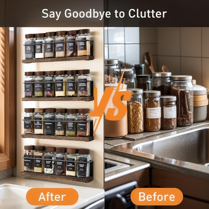Wooden Lid Magnetic Spice Rack - Image 5