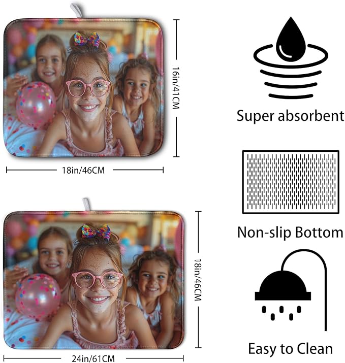 Customized Microfiber Fabric Dish Drying Mat - Image 2