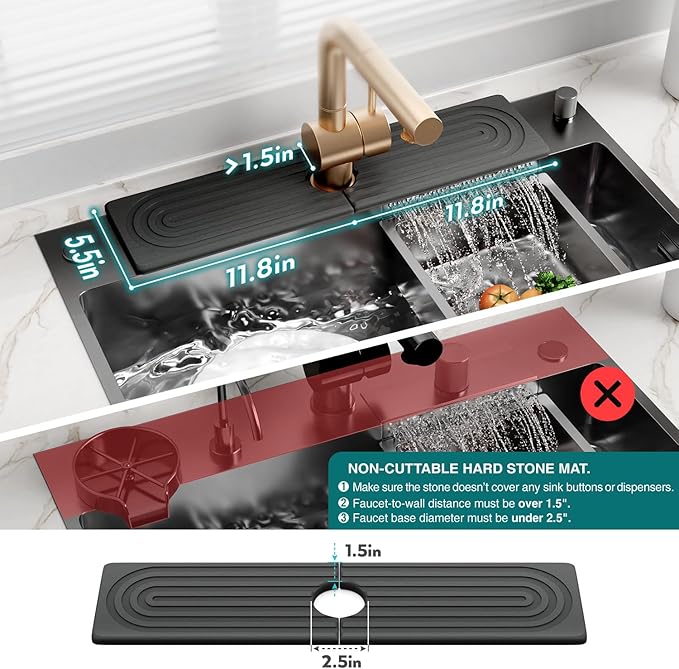 Large Faucet Mat for Kitchen Sink - Image 4