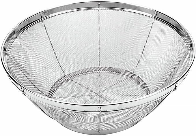 Fine Mesh Strainer for Kitchen, 5 Quart Stainless Steel Colander Bowl for Pasta by DOPMEPLifeHouse