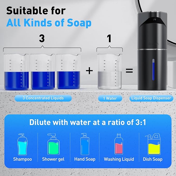 Fantictas Automatic Soap Dispenser, Touchless Hand Wall Mount Rechargeable 3 - Image 6