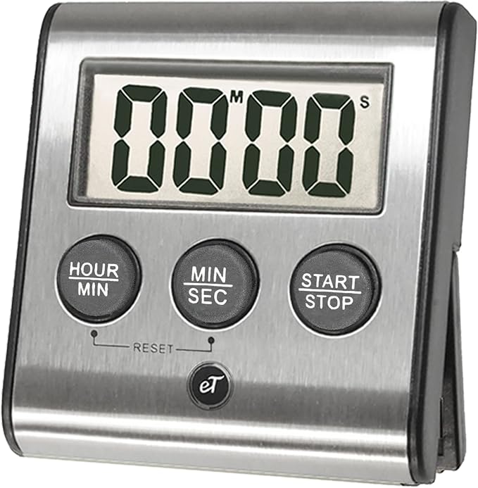 Elegant Digital Kitchen Timer, Stainless Steel Model eT-78, Displays 0-99 Min. by eTradewinds