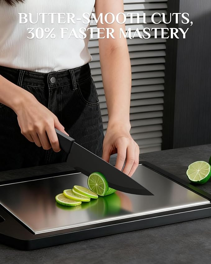 Kitchen Knife Set with Block: 15-Piece High Carbon Stainless Steel Professional - Image 6