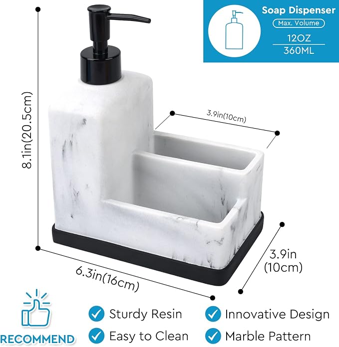 Dish Soap Dispenser with Sponge Holder - Image 6