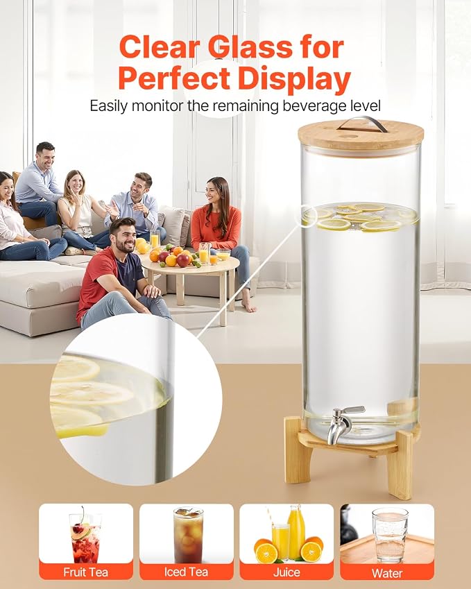 VEVOR Beverage Dispenser, 3.5 Gallon Drink Dispensers - Image 4