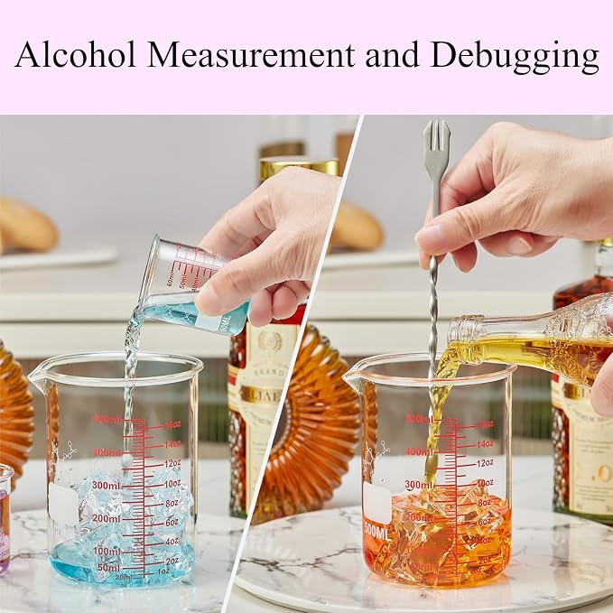 High Borosilicate Glass Measuring Cup-V-Shaped Spout, 500ml Glass Measuring - Image 4