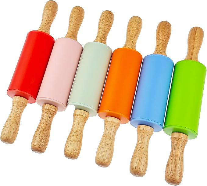 6 Pack Small Rolling Pin for Kids, Kids Rolling Pin for Home Kitchen - Image 6