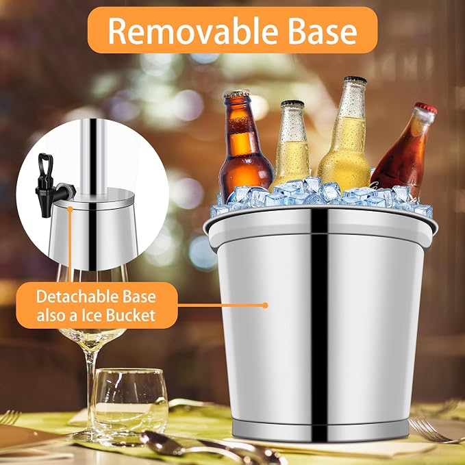 FULIYE Beverage Dispenser with Stand, Drink Dispensers - Image 3