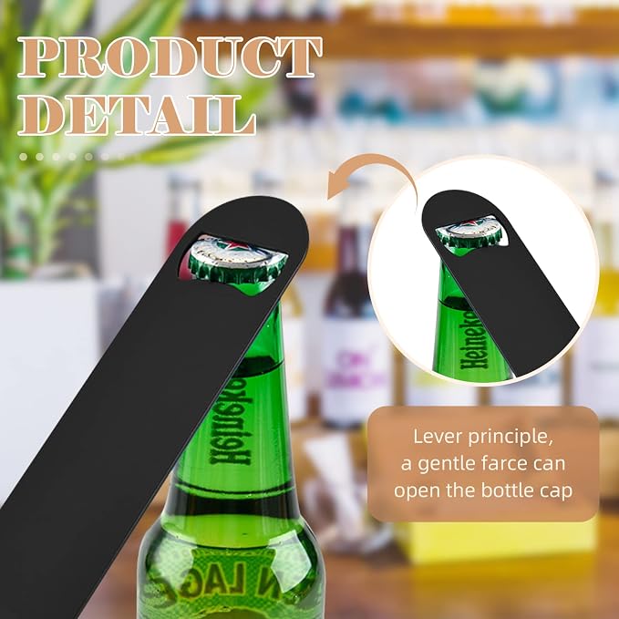 24 Pack Flat Beer Bottle Opener 5 inch Heavy Duty Stainless Steel Flat Bottle - Image 4