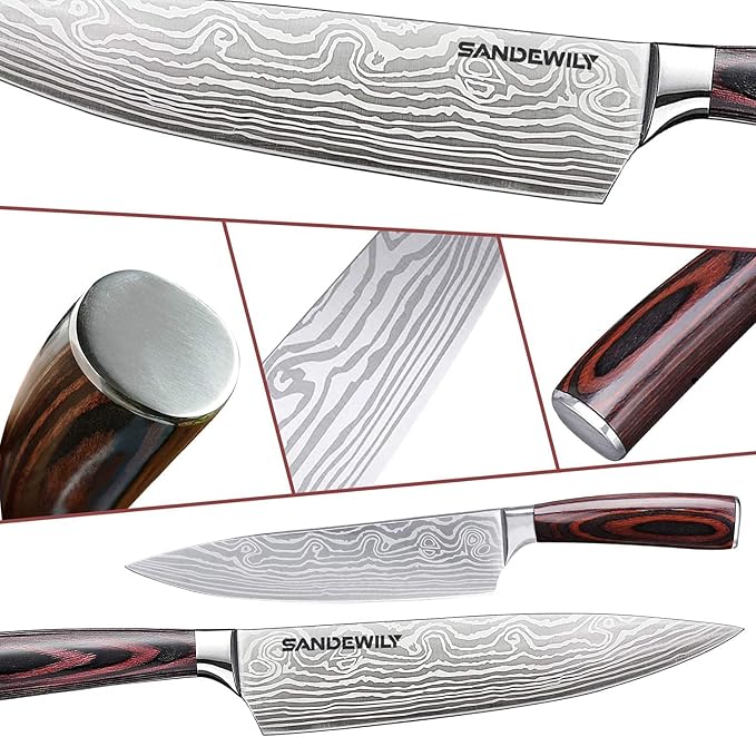 Professional Kitchen Knives High Carbon Stainless Steel Chef Knife Set - Image 3