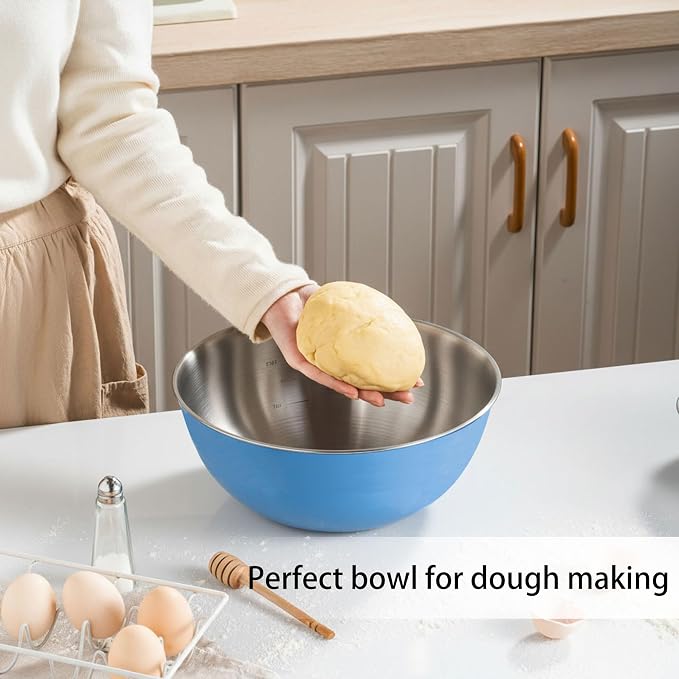 304 Stainless Steel Kitchen Colander Set, 3.5QT Colander - Image 7
