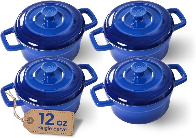 Lareina Mini Cocotte - 12oz Ceramic Casserole Dishes - Kitchen Casserole Sets - by Lareina