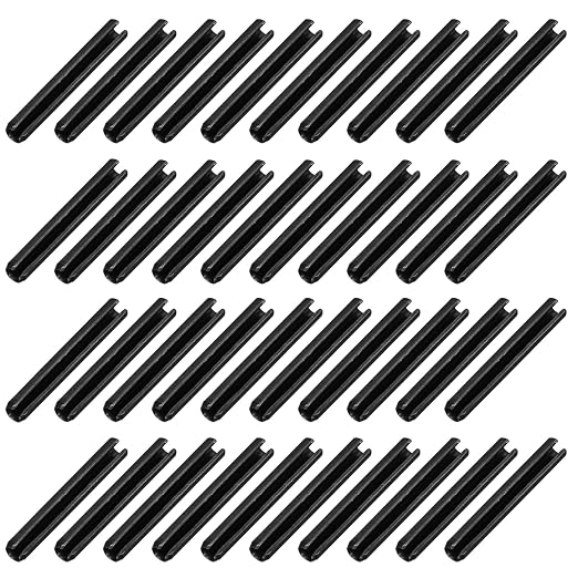 MECCANIXITY 120Pcs Slotted Split Roll Pins 4/25 Inch Dia. 1-1/5 Inch Length by MECCANIXITY