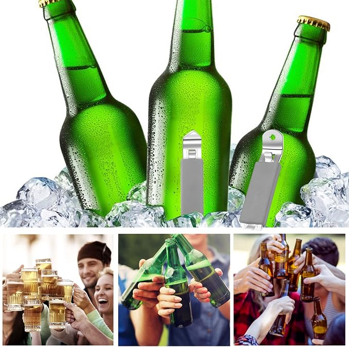 3 Pieces Magnetic Bottle Openers Can Opener Classic Beer Opener Stainless Steel - Image 6