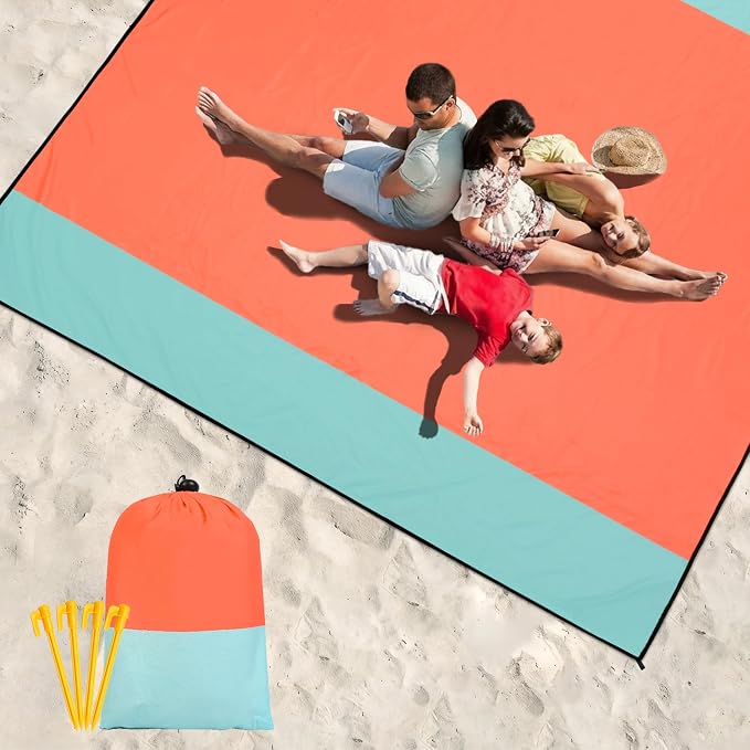 HIHOHO Beach Blanket Waterproof Sandproof Extra Large Beach Mat 79" X - Image 6