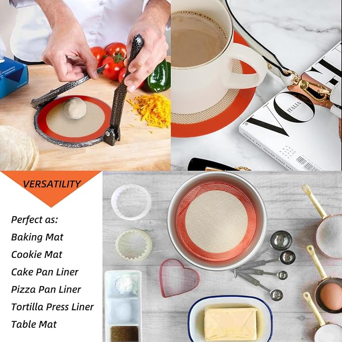6 Inch Round Baking Mats, Food Grade Silicone Mats - Image 6