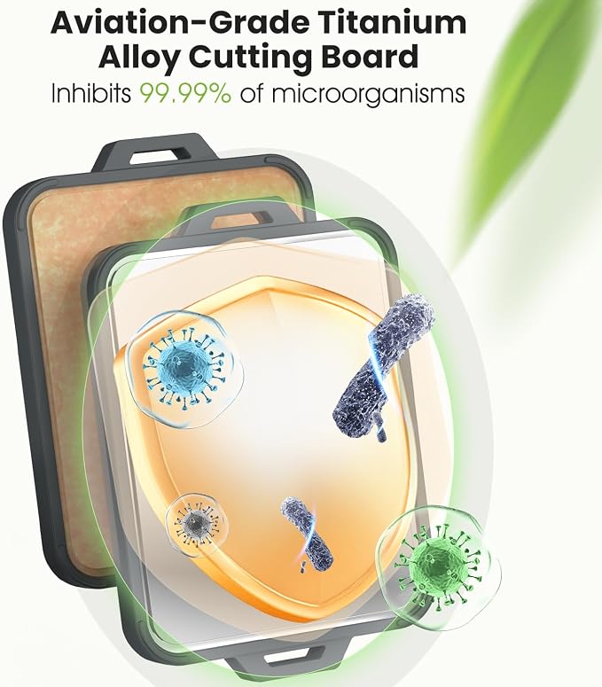 GUANCI Pure Titanium Cutting Board, Double Sided Cutting Board - Image 5