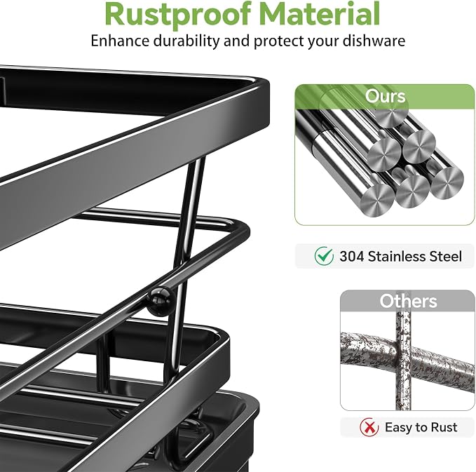 Ekisemio Dish Drying Rack for Kitchen Counter - Image 3