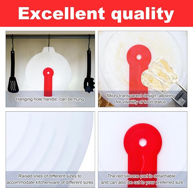 Splatter Guard for Mixer, Hand Mixer Splatter Guard, Cooking Splash Guard for - Image 3