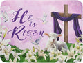 Giwawa Easter Purple Dish Drying Mat, He is Risen Cross Lamb Floral Dish by Giwawa