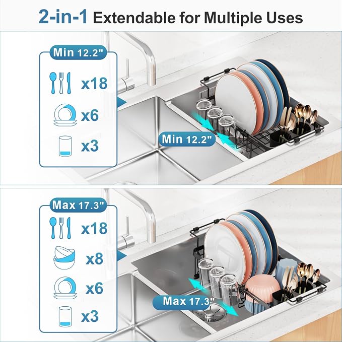 iSPECLE Small Sink Dish Drying Rack - Image 4
