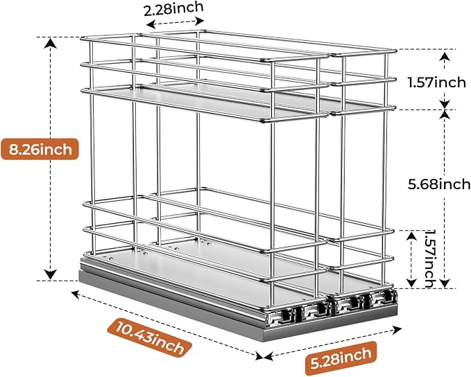 Mystozer Pull Out Spice Rack Organizer - Image 6