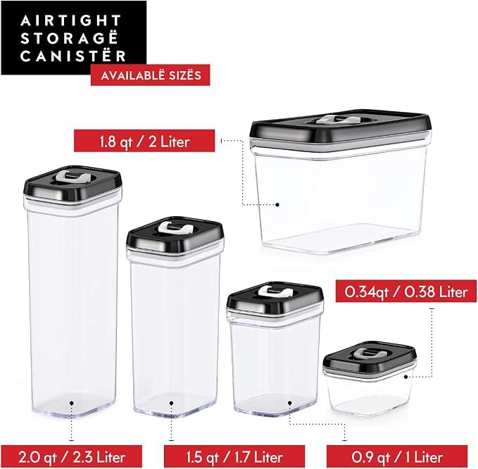 DWËLLZA KITCHEN Set of 6 Mini Airtight Food Storage Containers - Image 6