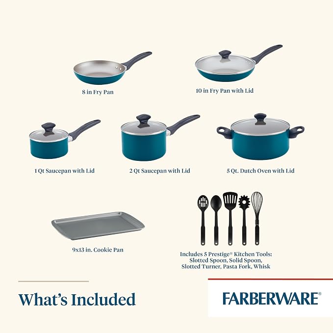 Farberware 20361 Dishwasher Safe Nonstick Cookware Set / Pots and Pans Set - Image 2