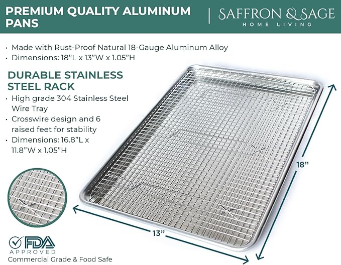Commercial Quality Cookie Sheet and Rack - Image 8