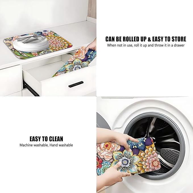 Dish Drying Mat for Kitchen Counter 2 Pack - Image 7
