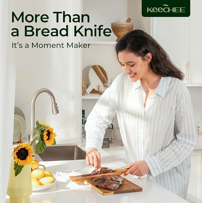 keechee Sourdough Bread Knife – Extra Large Bread Slicer - Image 9