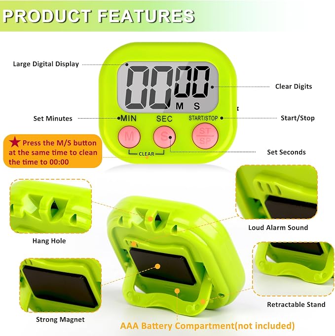ZILLEEN Classroom Timer for Kids Teachers 2 Pack Digital Tmers - Image 7