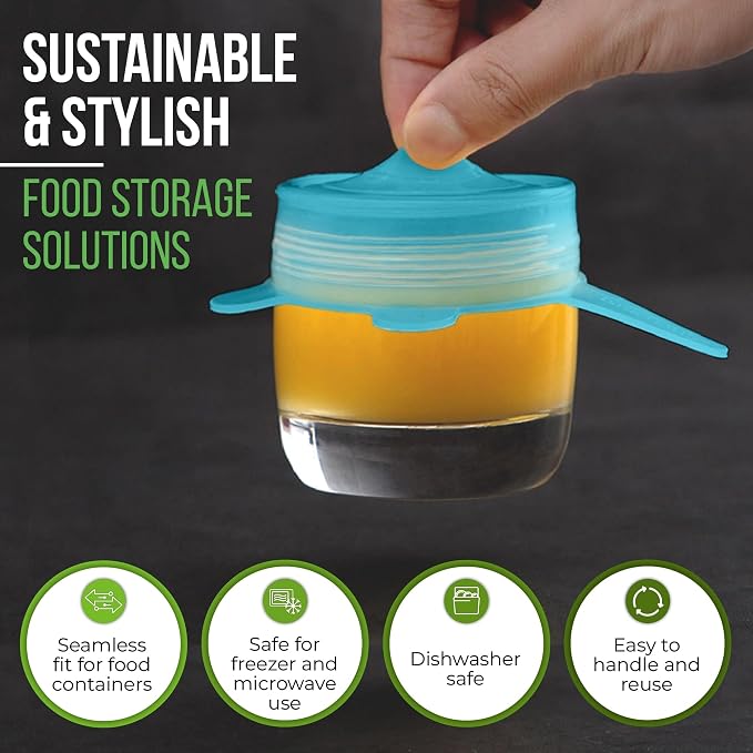 Reusable Silicone Stretch Lids for Food Storage in Fridge - Image 4