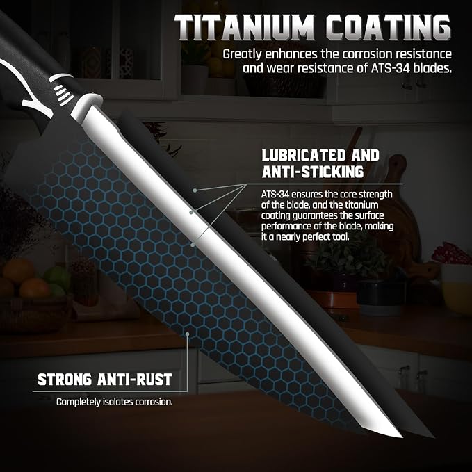 Huusk Knife Block Set with Sharpener - Image 4