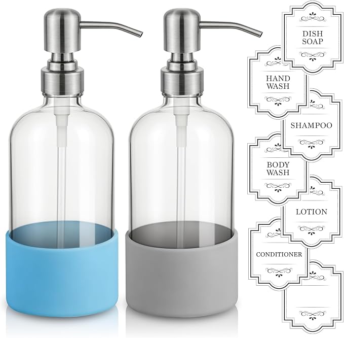 16 oz Hand and Dish Soap Dispenser Set by HomePicker