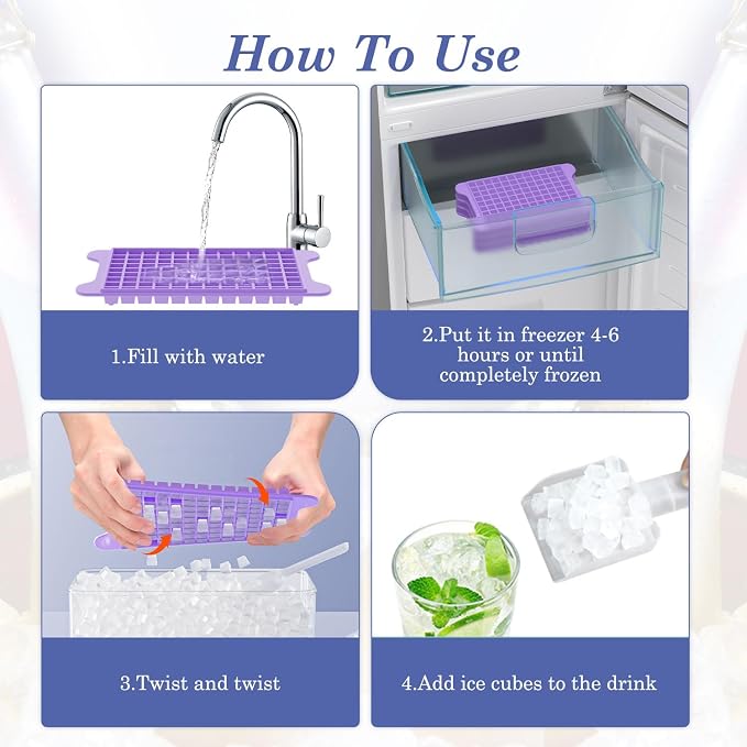 Mini Ice Cube Tray for Freezer: GGUW Nugget Ice Cube Tray - Image 5