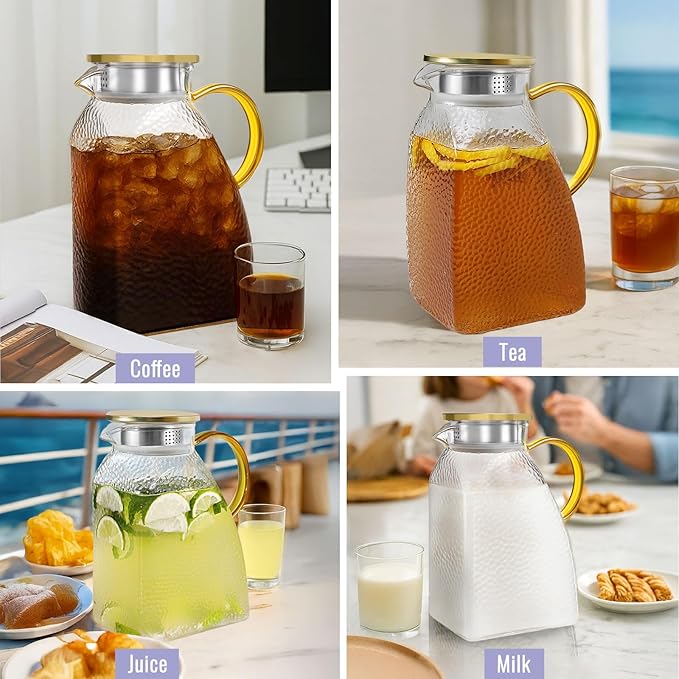 WARMSIMPLE 2 Pack Glass Pitcher - Image 3