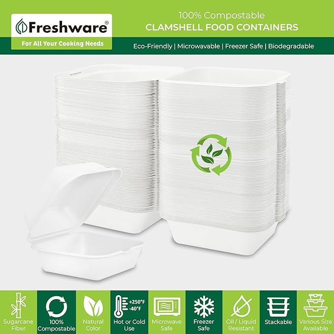 Freshware Clamshell Food Containers - Image 2