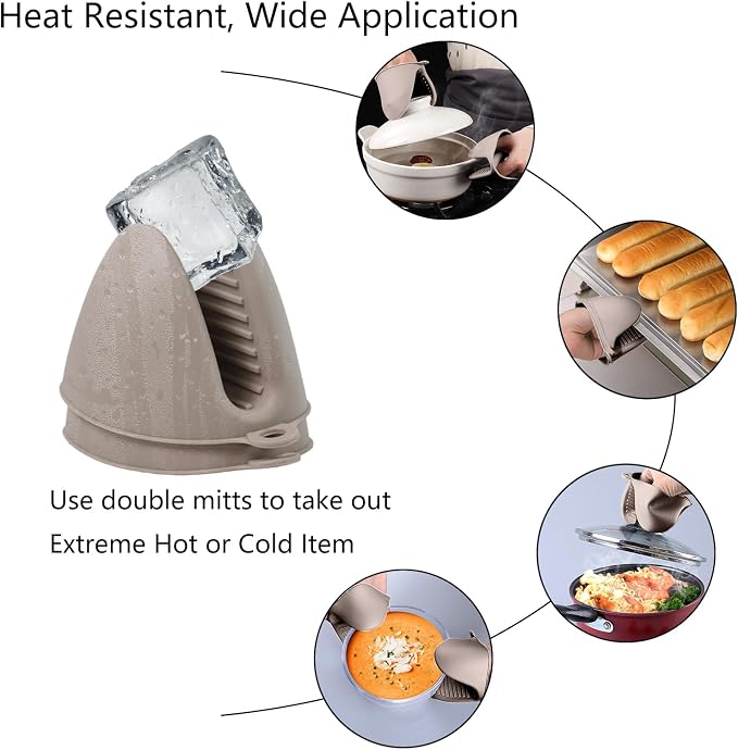 Silicone Oven Mitts Heat Resistant Pot Holders - Image 4