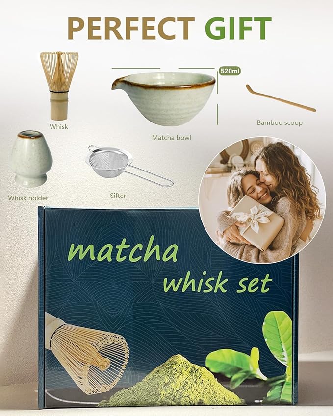 Taruzil Matcha Whisk Set with Matcha Bowl, Matcha Bamboo Whisk, Matcha Whisk - Image 6