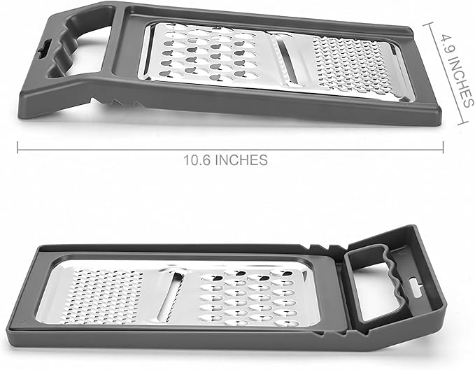 Cheese Grater with Handle, Stainless Steel, Cheese Shredder, Fruit and - Image 3