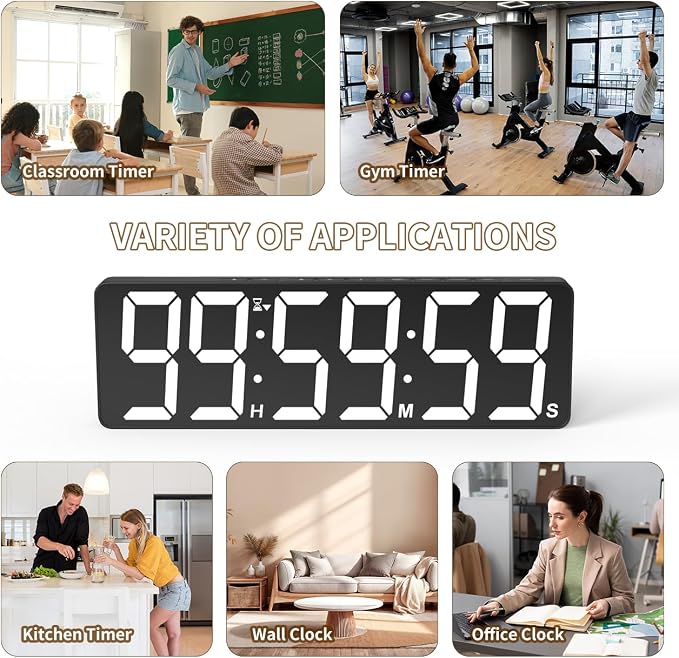 VOCOO 15.7" Large Digital Wall Timer - Image 9