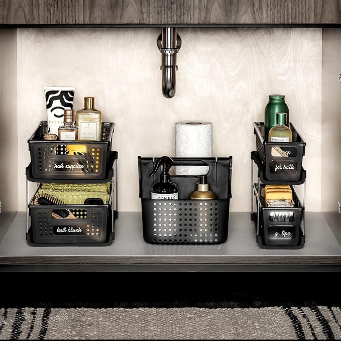 madesmart Premium Small 2 Tier Organizer, Under Cabinet Storage - Image 5