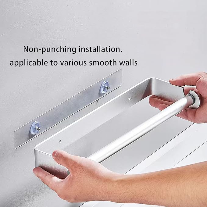 Aheucndg Paper Towel Holder Wall Mount, Self Adhesive or Drill Mounting Paper - Image 6