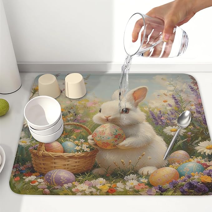 Easter Bunny Eggs Dish Drying Mat - Image 6