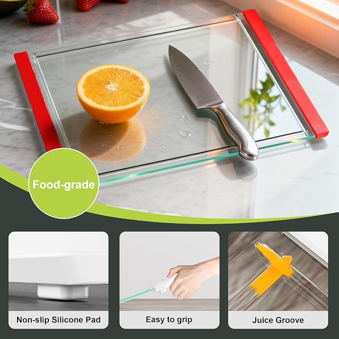 Tempered Glass Cutting Board Set - Image 8