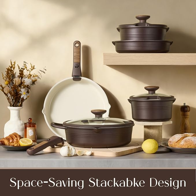 CAROTE 22Pcs Titanium Cookware Set, Pots and Pans Set Non Stick, Kitchen - Image 6