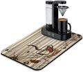 Fun Coffee Mat, Absorbent Hide Stain Anti-Slip Coffee Bar Accessories, Dish by Kuyig+Home